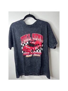 Full Send 500 Series Car T-Shirt Mineral Wash Grey Men’s Large